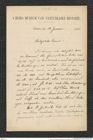 Nachlass Franz Steindachner, Brief von J. Büttikofer an Franz Steindachner (15.01.1895), Inv.Nr. 67.04, Seite 1